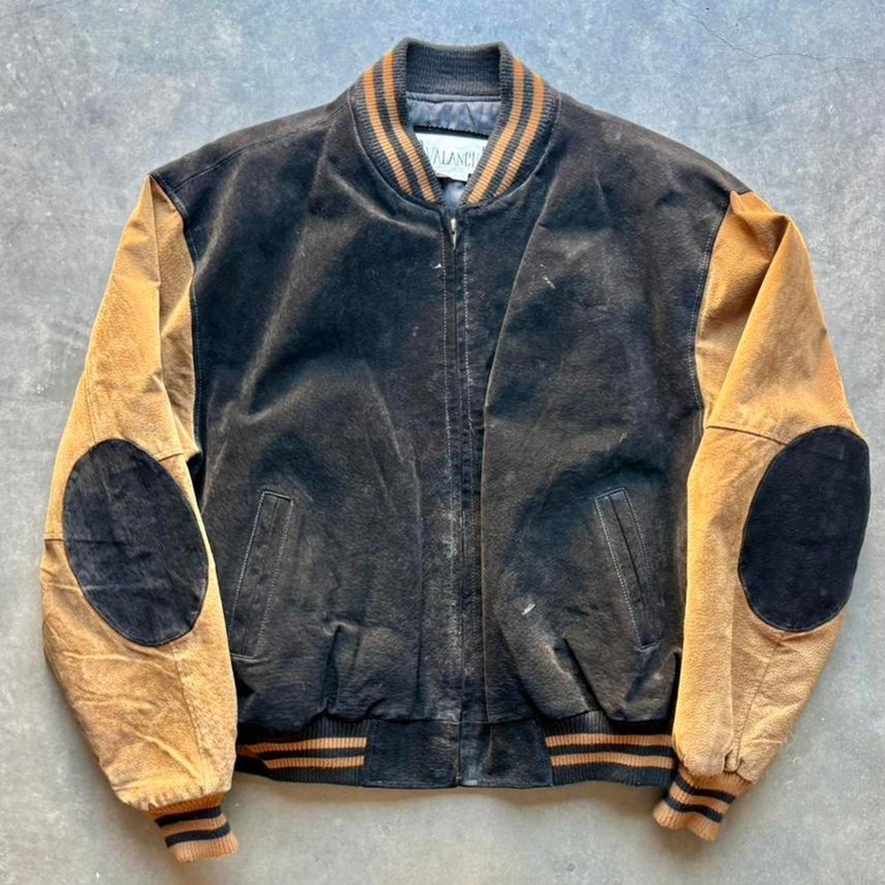 90s Suede Leather Bomber Jacket